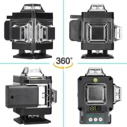 4D 16 Lines Laser Level Tool Vertical Horizontal Lines Multifunctional 3° Self-leveling With Li-ion battery