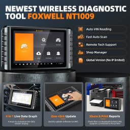 FOXWELL NT1009 OBD2 Bluetooth Car Diagnostic Scanner ECU Coding Bi-Directional All System 35+Reset OBD 2 Automotive Scan Tools