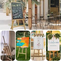 DayPlus Artist Easel,Wooden A-Frame Easel,Adjustable Drawing Holder,Canvas Stand, Stand for Painting,Sketch,Wedding,Exhibition
