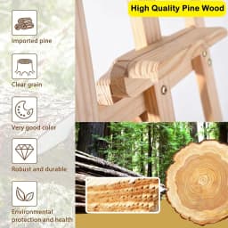 DayPlus Artist Easel,Wooden A-Frame Easel,Adjustable Drawing Holder,Canvas Stand, Stand for Painting,Sketch,Wedding,Exhibition