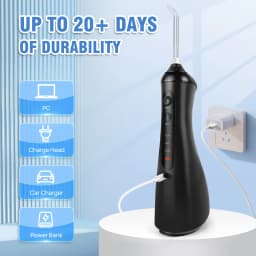 VickyHome Water Flosser Dental Oral Irrigator Fairywill Cordless 6 Jet Tips Rechargeable Water Flosser Cordless 3 Mode Cleaner