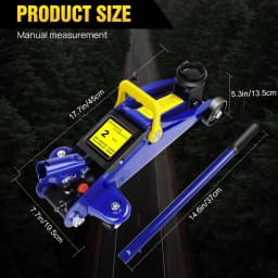 DayPlus 2Tonne Hydraulic Trolley Steel Jack,Flat Lifting Height 135-320 mm,360° Wheels Car Lifter, Axle Stand for Home,Workshop