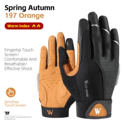 WEST BIKING Autumn Winter Men's Full Finger Cycling Gloves Touch Screen Anti-Slip Sports Gloves Thin Breathable /Thick Thermal