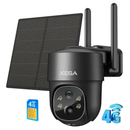 XEGA 4G LTE Security Camera Solar Panel With SIM Card Outdoor Wireless Battery 8000mAh CCTV 2K PTZ Night Vision Motion Detection IP Camera (Not Support WiFi)