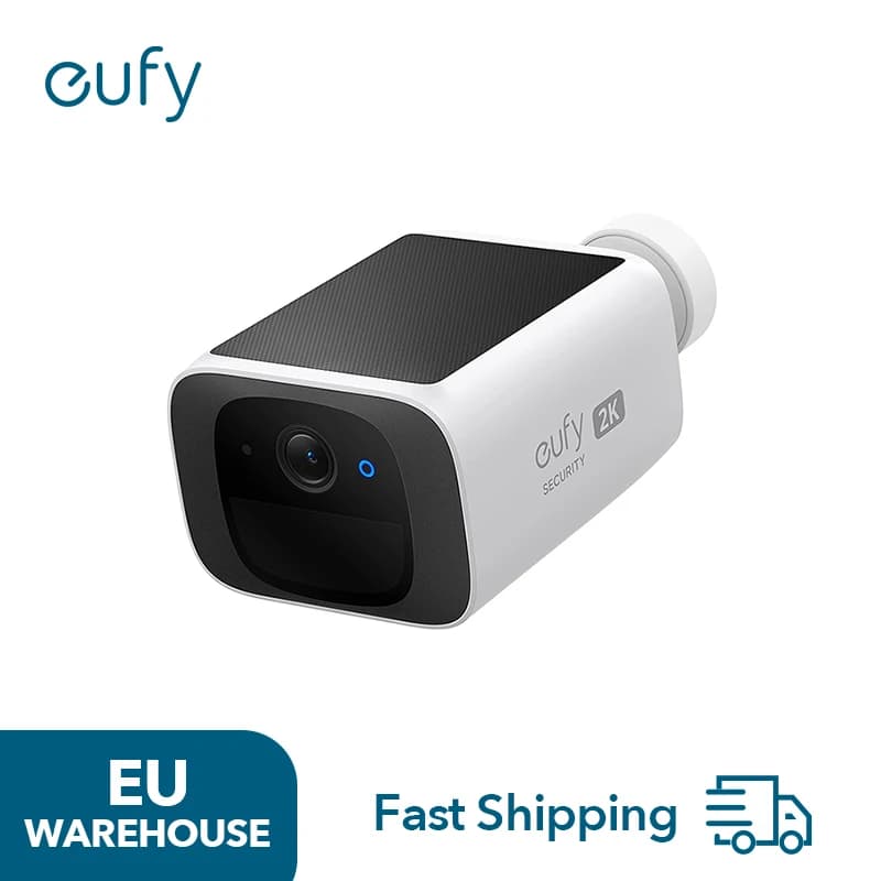 (EU stock)eufy security S220 SoloCam Solar Security Camera Wireless Outdoor Camera Continuous Power 2K Resolution Wireless
