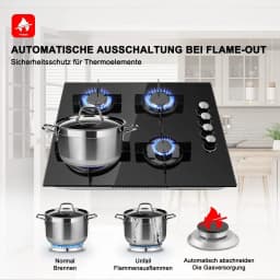 TopStrong 4 burner 60cm glass ceramic built-in stove natural gas propane gas hob