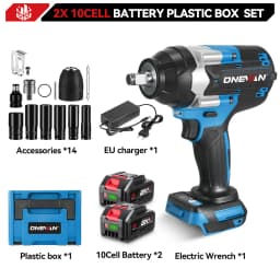 ONEVAN 1800N.M High Torque Brushless Electric Impact Wrench Battery 1/2" Cordless Wrench Power Tool For Makita 18V Battery Pin