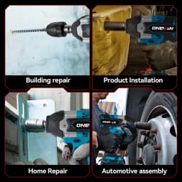 ONEVAN 1800N.M High Torque Brushless Electric Impact Wrench Battery 1/2" Cordless Wrench Power Tool For Makita 18V Battery Pin