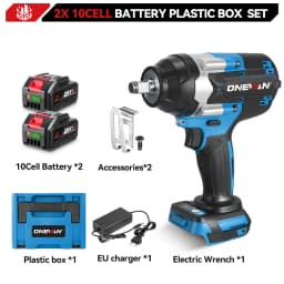 ONEVAN 1800N.M High Torque Brushless Electric Impact Wrench Battery 1/2" Cordless Wrench Power Tool For Makita 18V Battery Pin