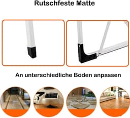 Step Stool, 1-2-3-4 Steps, Lightweight Step Ladder with Handrail, Folding Ladder with Non-Slip Platform, Maximum Load 150kg