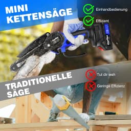 DayPlus 6" Mini Chainsaw Cordless Electric Power Chain Saw 1.5ah Battery Battery Operated Chainsaw for Tree Branch Wood Cutting
