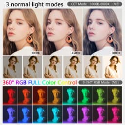 50cm 20" RGB Handheld LED Video Light Wand Stick Photography Light With Built-in Rechargable Battery 79" Tripod Remote Control