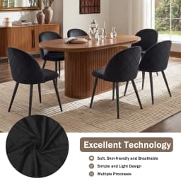 A Set of 4 Kitchen Nordic Dining Chairs Bedroom Velvet Dresser Party Modern Luxury Dining Chairs Design Unique Home Furniture