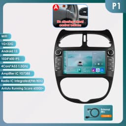 2Din Carplay Android Car Radio For PEUGEOT 206 206CC 206SW 2000-2008 Car Multimedia Player GPS Autoradio 4G-LET 7862
