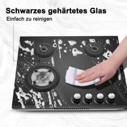 TopStrong 4-burner glass ceramic built-in stove natural gas Propanga gas hob EUGCT-B04