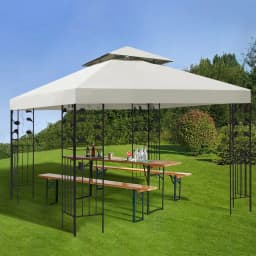3x3m Outdoor Garden Parasol Cloth Gazebo Awning 118"x118" Canopy Replacement Pergolas Cloth For Outdoor Garden Canopy Sunshade