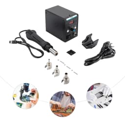 Hot Air Refining Station 220V SMD Soldering Station with Heat Gun Set LED Screen Display Hot Air for Electronics Desoldering