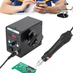 Hot Air Refining Station 220V SMD Soldering Station with Heat Gun Set LED Screen Display Hot Air for Electronics Desoldering
