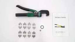 Hand Operated Hydraulic Crimping Tool YQK-70 60KN Manual Hydraulic Crimper with 8 Pairs of Dies 20CM Non-slip Rubber Handle