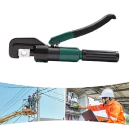 Hand Operated Hydraulic Crimping Tool YQK-70 60KN Manual Hydraulic Crimper with 8 Pairs of Dies 20CM Non-slip Rubber Handle