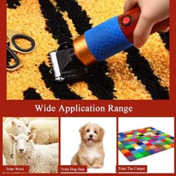 200W DIY Tufting Gun Scissors Tufting Rug Trimmer Machine, Carpet Cutting Scissors for Rugs/Cushion/Carpet, Low Noise Vibration