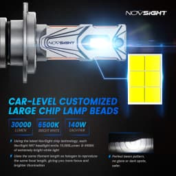 NOVSIGHT H7 Led 140W 30000LM H4 LED Canbus Lamp H11 H8 H9 9005 HB3 9006 HB4 H13 9007 9004 Super Bright 6500K Car Headlight Bulbs