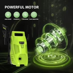 5000W Electric High Pressure Washer 350Bar/5000PSI Power Jet Wash Patio Car with a flow rate of 5L/min Electric Pressure Washer