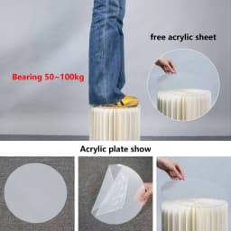 Paper Folding Cylinder Display Stand for Wedding Birthday Party Decor Dessert Table Cake Stand Baby Shower Ramadan Decoration