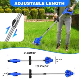 Cordless Strimmer Kit Lawns Electric Garden Strimmer with Blades Detachable Grass Trimmers with 21V Li-ion Batteries & Charger
