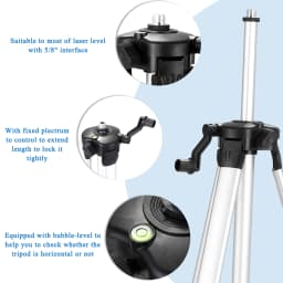3D 12 Lines Self-leveling Laser Level with 1.2M 3 Heights Adjustable Alloy Extension Bar Tripod Stand and Carrying Bag