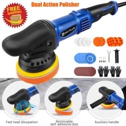 DayPlus Polisher 5000W Dual Action Car Polisher, Random Orbital Polisher Car Buffer Polisher 6 Variable Speed for Car Detailing