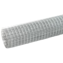 Chicken Wire Fence Galvanised Steel 25x0.5 m Silver Galvanized Welded Cage Wire Mesh Roll Supports Poultry Netting