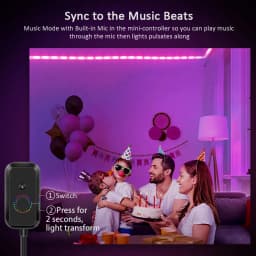 Led Strip Lights Smart Light Strips with App Control RGB Led Lights for Bedroom,Music Sync Color Changing