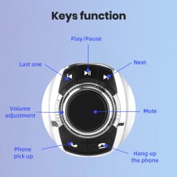 Junsun Universal Car Wireless Steering Wheel Control Button for for Android Autoradio 8 Key Functions Cup Shape With LED Light
