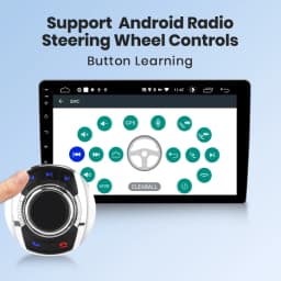 Junsun Universal Car Wireless Steering Wheel Control Button for for Android Autoradio 8 Key Functions Cup Shape With LED Light