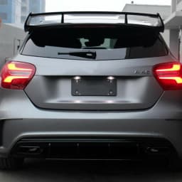 Free Shipping for Mercedes A Class 12-18 W176 A45 AMG Style Rear Bumper Diffuser &Exhaust Tips A45 Rear Spoiler