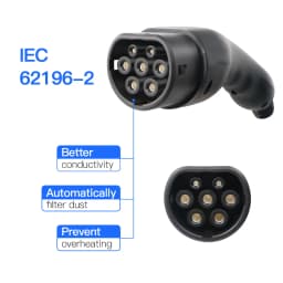 Kolanky Adjust 16A 11KW Portable EV Charger Type 2 Wall box Timer Charging For Eletric Vehicle Cars EVSE Total Length 5M