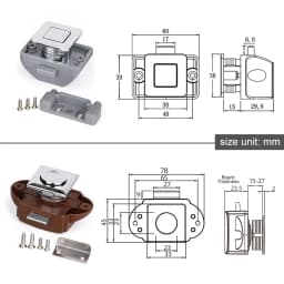 5PCS KAK Camper Car Push Lock 26mm RV Caravan Boat Motor Home Cabinet Drawer Lock Keyless Push Button Latch Furniture Hardware