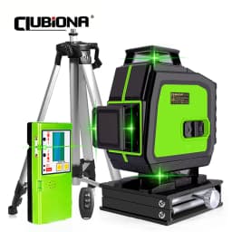 Clubiona 16/12 lines professional Super powerful Green Beams Laser Level With 4000mAh Li-ion Battery Remote Control pulse mode