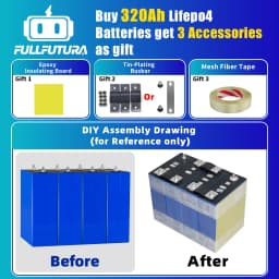 Grade A 3.2V 320AH Lifepo4 Battery Rechargeable Lithium Iron Phosphate DIY 12V 24V 48V for Camping Boats Golf Cart RV Forklift