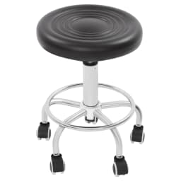 360° Rolling Bar Stool, Adjustable Height Comfortable Rotating Work Chair,Home/Office/Bar/Beauty Salon Chair,Black/White