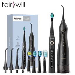 Fairywill Water Flossers Oral Irrigator Rechargeable Portable Dental 3 Modes Water Tank for Teeth 300ML Waterproof Teeth Cleaner