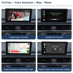 Road Top Wireless CarPlay for Audi A4 B9 A5 Q5 Q7 2016-2019, with Android Auto Interface AirPlay Mirror Link Car Play Functions