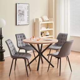 EGOONM Set of 2/4/6 Velvet Dining Chairs Metal Legs Modern Comfortable Chair for Kitchen Bedroom Living Room Home Furniture