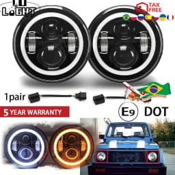 CO LIGHT 1 Pair 7'' Running Lights 50W Hi Lo H13 Led Headlight Kits Car Led H4 Auto Led for LADA Niva Safari Patrol UAZ Offroad