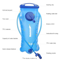 Rhinowalk Water Reservoir Water Bladder Hydration Pack Storage Bag BPA Free 2L-3L Hydration Fit Cycling Running Vest Backpack