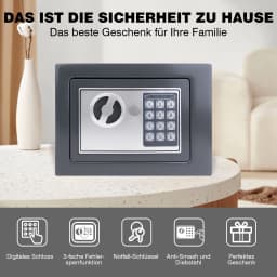 DayPlus 4.6L/8.5L/16L Safe Furniture Safe Double Bit Lock Iron Steel Safe with Lock and 2 Keys for Business Cash/Money/Jewellery