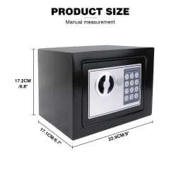 DayPlus 4.6L/8.5L/16L Safe Furniture Safe Double Bit Lock Iron Steel Safe with Lock and 2 Keys for Business Cash/Money/Jewellery