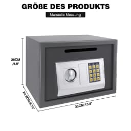DayPlus 4.6L/8.5L/16L Safe Furniture Safe Double Bit Lock Iron Steel Safe with Lock and 2 Keys for Business Cash/Money/Jewellery