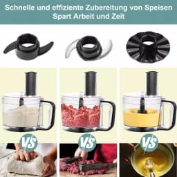 Topstrong 800W 8-in-1 Meat Grinder 3 Speeds Kitchen Food Processor EUFP421